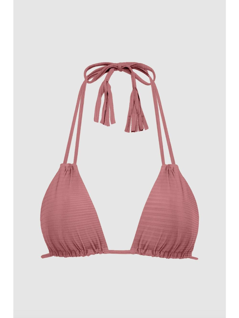 Acacia Swimwear Cannons Dual Ribbed Triangle Bikini Top - Lychee - Large - NWT